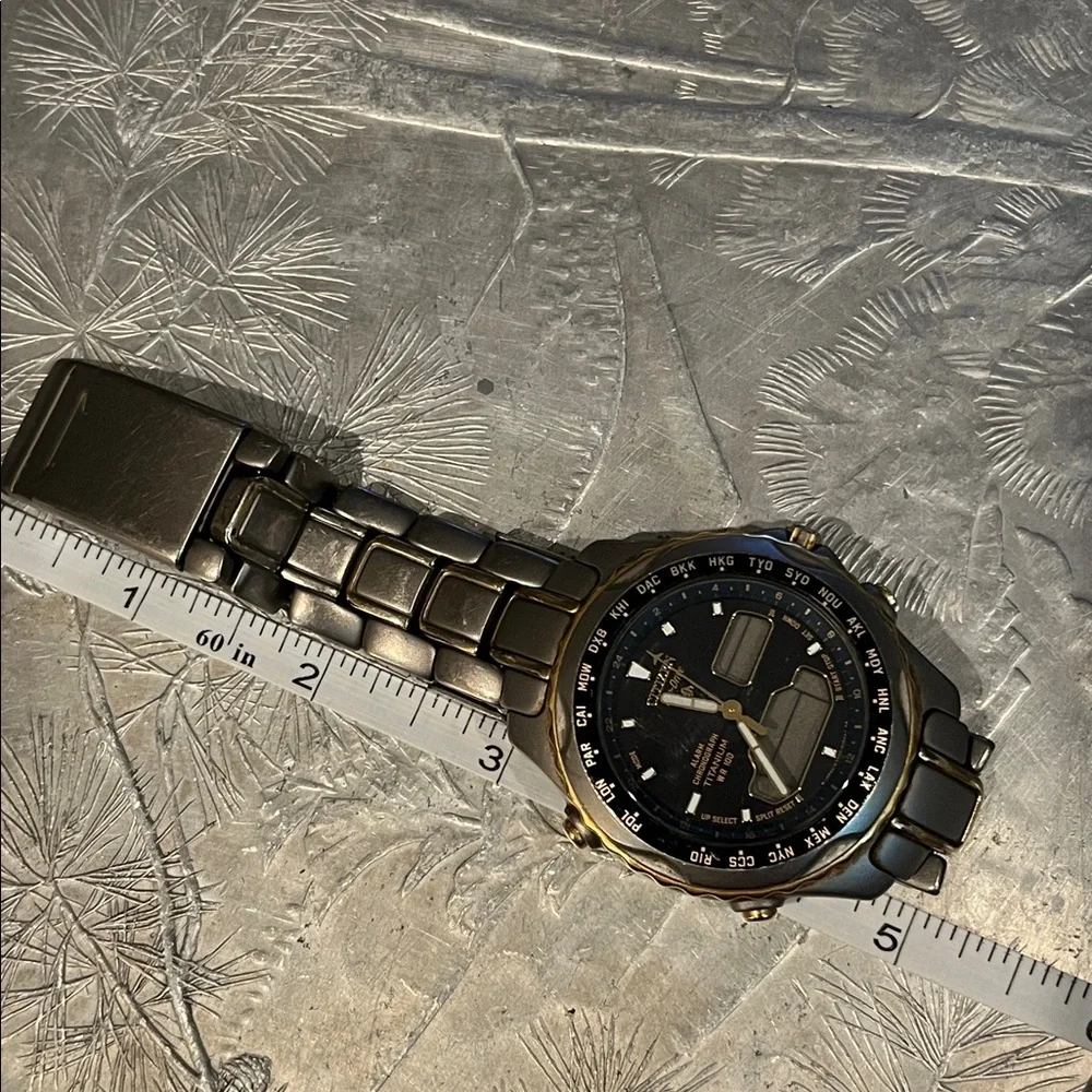 CITIZEN ECO-DRIVE Solar Titanium Dual-Display men’s watch